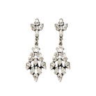 vintage inspired wedding earrings for brides made of fine crystal.