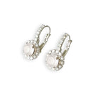 White opal crystal drop bridal earrings.